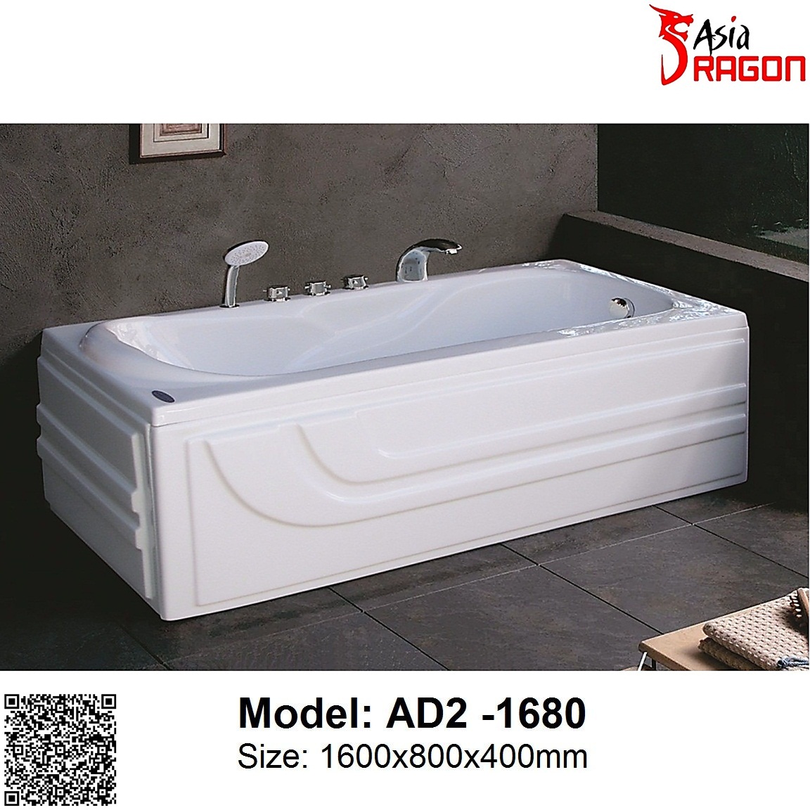 Bồn tắm Massage Asia Dragon AD2-1680
